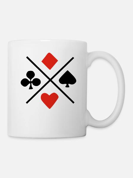 poker icons - Mug blanc - blanc