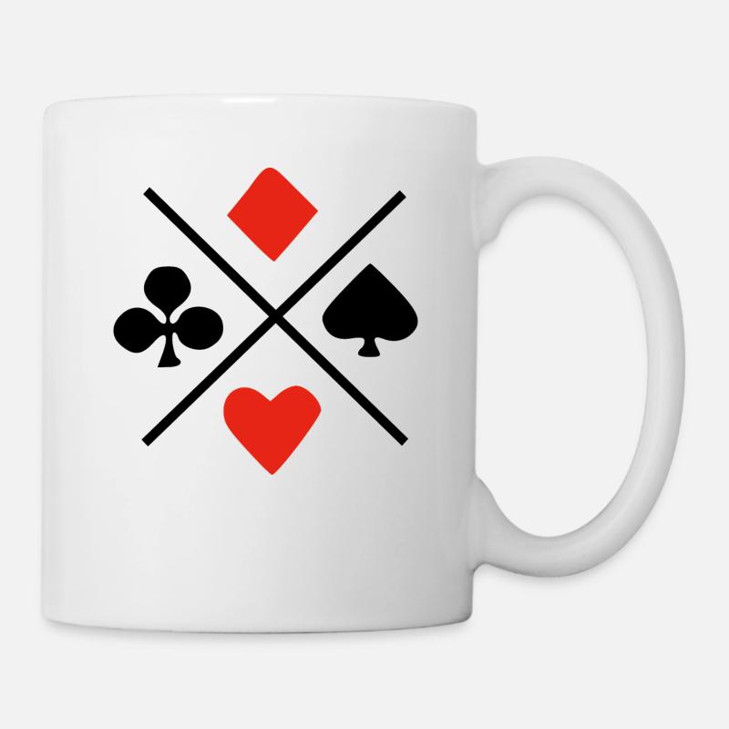 poker icons - Mug blanc - blanc