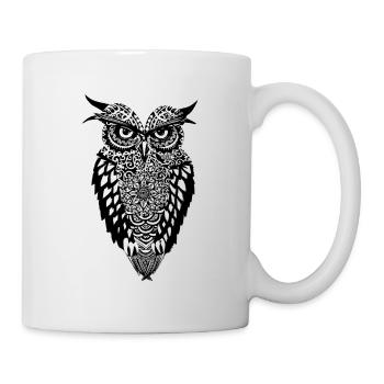 Eule - Geist der Weisheit - Tasse - Weiß - Rechts