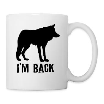 Wolf Wölfe Deutschland zurück Naturschutz heimisch - Tasse - Weiß - Rechts