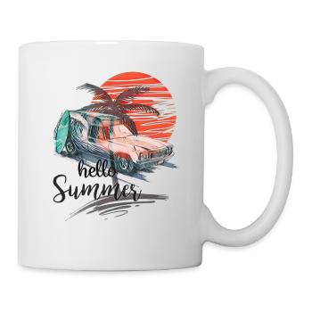 Hello Summer Sun Surfer Design - Mug - white - Right