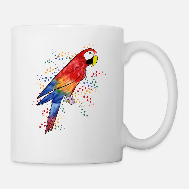 Papagei Ara - Parrot Macaw - Tasse - Weiß