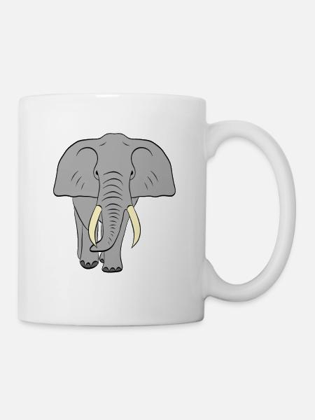 elephant - Mug - white