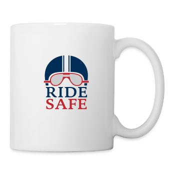 Motorcycle Helmet Safety - Mug - white - Right