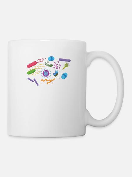 Bakterien Phagen Amöben - Ursuppe - Tasse - Weiß