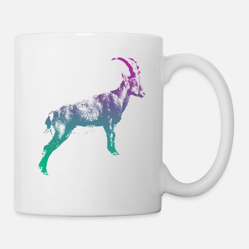 Steinbock Huftier Sternzeichen Steinbock Gams Horn - Tasse - Weiß