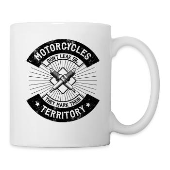 Motorcycles dont 'leak oil - t-shirt - Mug - white - Right