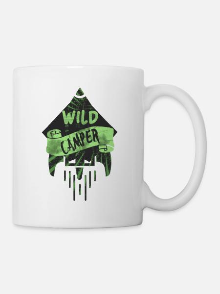 Camping Wildcamper Zelten Zelt Lustig Geschenk - Tasse - Weiß