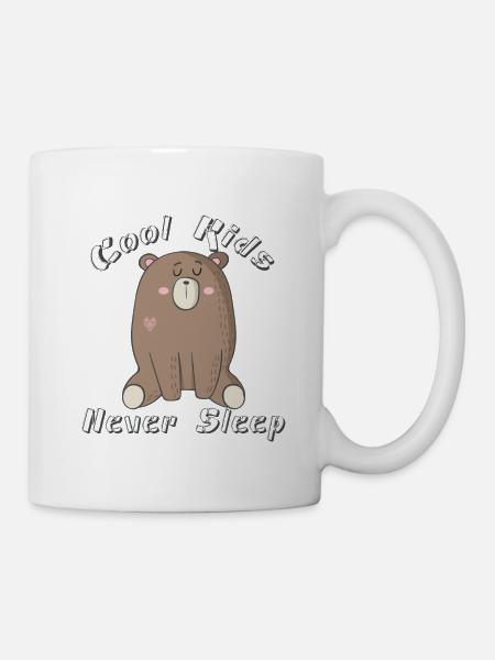 Coole Kids-Never Sleep - Tasse - Weiß