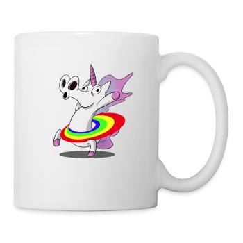 Unicorn / Unicorn HULAHOOP Rainbow - Mug - white - Right