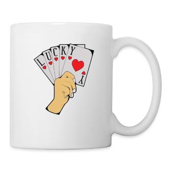 Kartenspiel Glück - Tasse - Weiß - Rechts