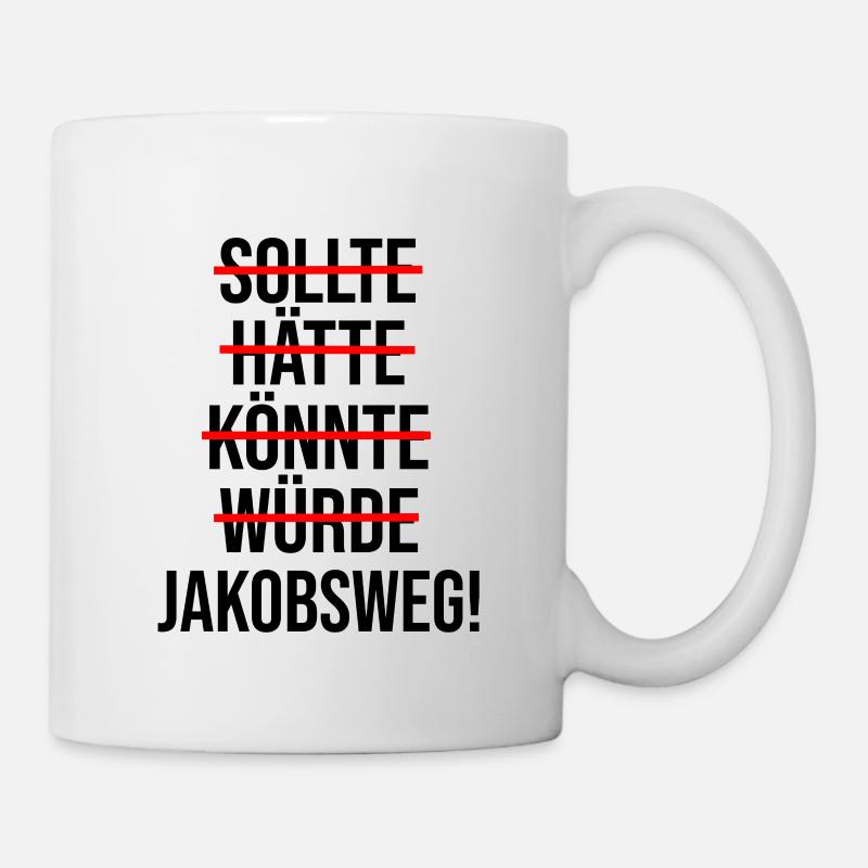 Jakobsweg Pilgern Pilger Geschenk Pilgerreise Weg - Tasse - Weiß