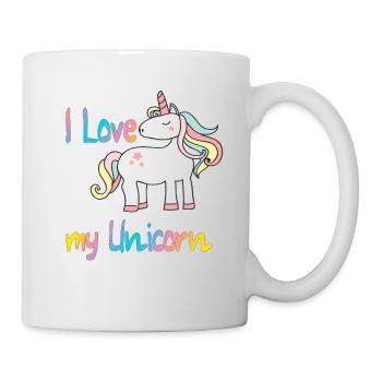 J'aime ma licorne - Mug blanc - blanc - Droite