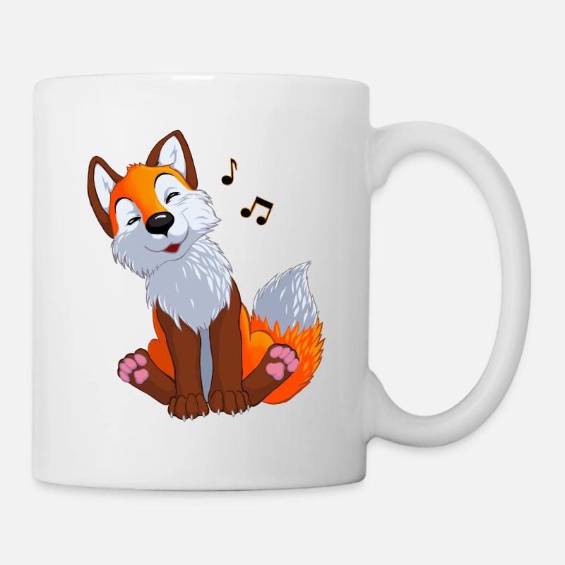 Singender Fuchs - Tasse - Weiß
