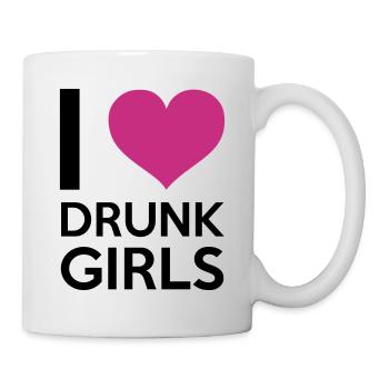 I Love Drunk Girls - Mug - white - Right