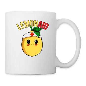 Zitrone Spruch - Tasse - Weiß - Rechts