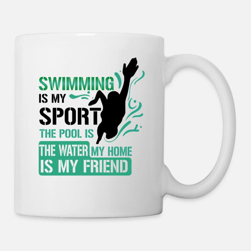 Swimming - Tasse - Weiß
