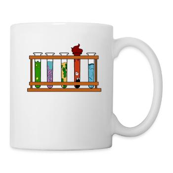 Tube à essai monstre scientifique - Mug blanc - blanc - Droite