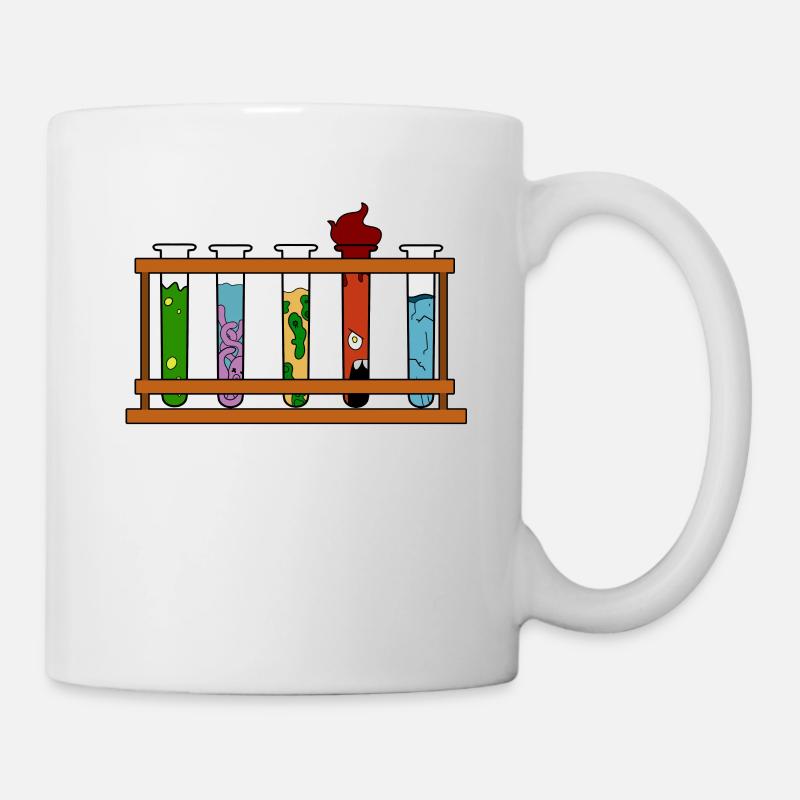 Tube à essai monstre scientifique - Mug blanc - blanc
