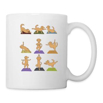 Cute Yoga Position For. Doggie love - Mug - white - Right
