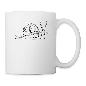 Snail - one line drawing - Mug - white - Right