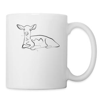Fawn - one line drawing - Mug - white - Right