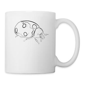 Ladybugs - one line drawing - Mug - white - Right