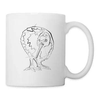 Kiwi Bird Australie - one line drawing - Mug blanc - blanc - Droite