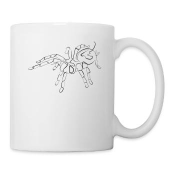 Araignées motif animal - one line drawing - Mug blanc - blanc - Droite