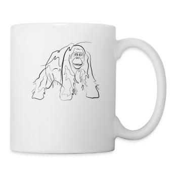 Orangutan Monkey - one line drawing - Mug - white - Right