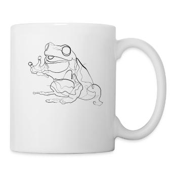 Frog - one line drawing - Mug - white - Right