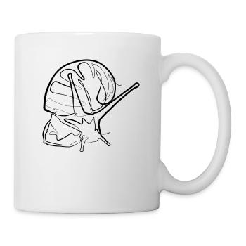 Snail - one line drawing - Mug - white - Right