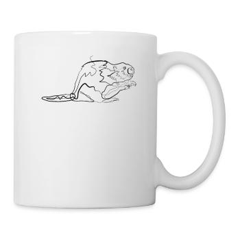 Biber - one line drawing - Tasse - Weiß - Rechts
