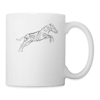 Zebra - one line drawing - Mug - white - Right