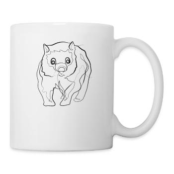 Wombat - one line drawing - Mug - white - Right
