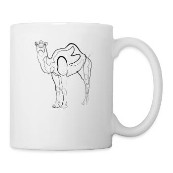 Camel Dromedary - one line drawing - Mug - white - Right
