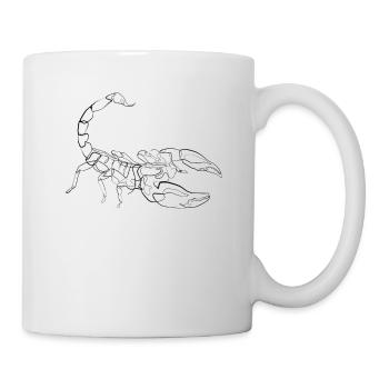 Scorpio - one line drawing - Mug - white - Right