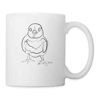 Poulet bébé poussin - one line drawing - Mug blanc - blanc - Droite
