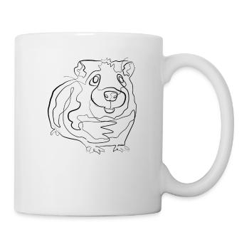 Guinea pigs - one line drawing - Mug - white - Right