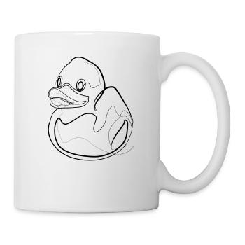 Badeente Quietscheente - Tasse - Weiß - Rechts