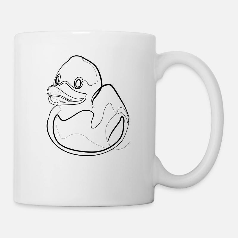 Badeente Quietscheente - Tasse - Weiß