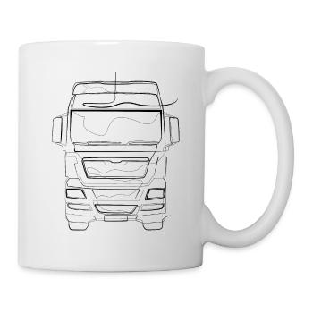 Camions camionneurs camions - Mug blanc - blanc - Droite