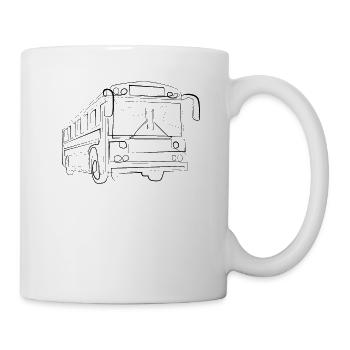 Busfahrer Bus - Mug blanc - blanc - Droite