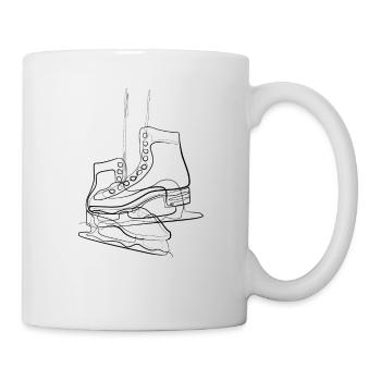 Ice skate - one line drawing - Mug - white - Right