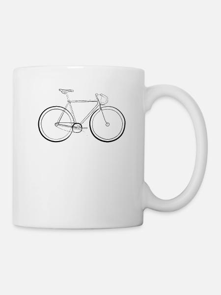Rennrad Radsport - Tasse - Weiß