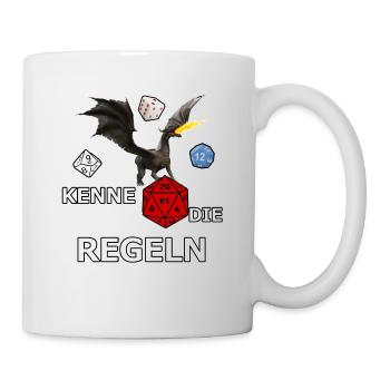 Würfel würfeln rollenspiel würfelspiel dice w20 - Tasse - Weiß - Rechts