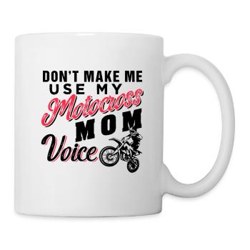 Motocross Mom Voice - Tasse - Weiß - Rechts