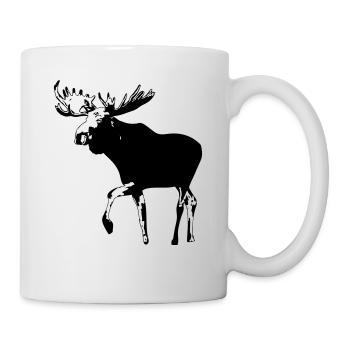 elch - elk - moose - jagd - jäger - Tasse - Weiß - Rechts