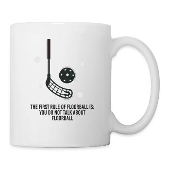 Première règle du floorball de floorball - Mug blanc - blanc - Droite