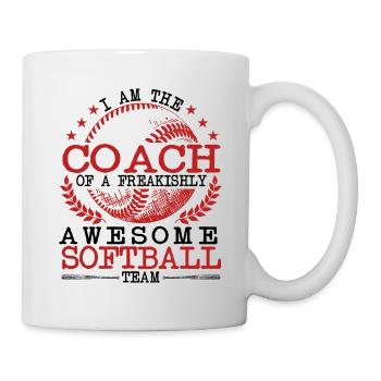 Softball Coach Drôle Citations Sports Cadeau - Mug blanc - blanc - Droite
